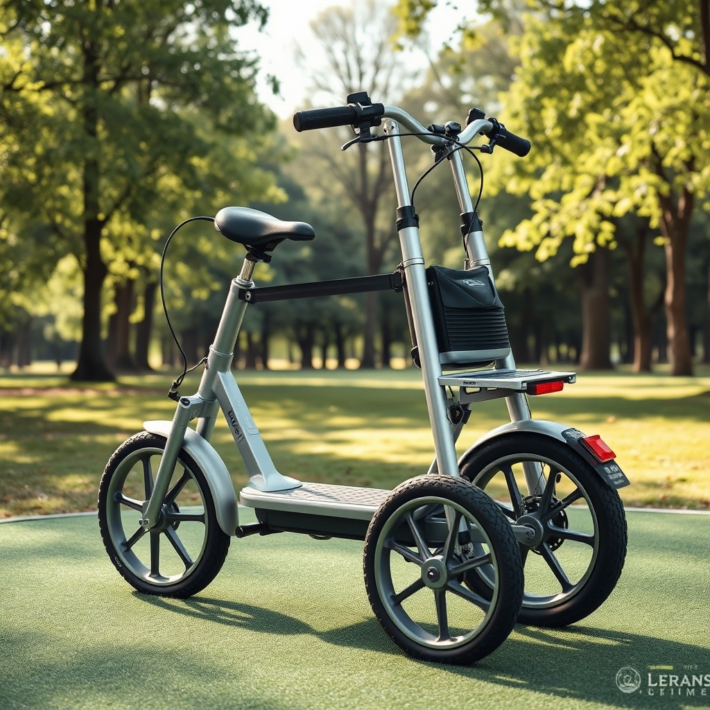 <clean photorealistic photo/illustration: Raz Design Jet 4 ausgeklappt in einem hellen Par