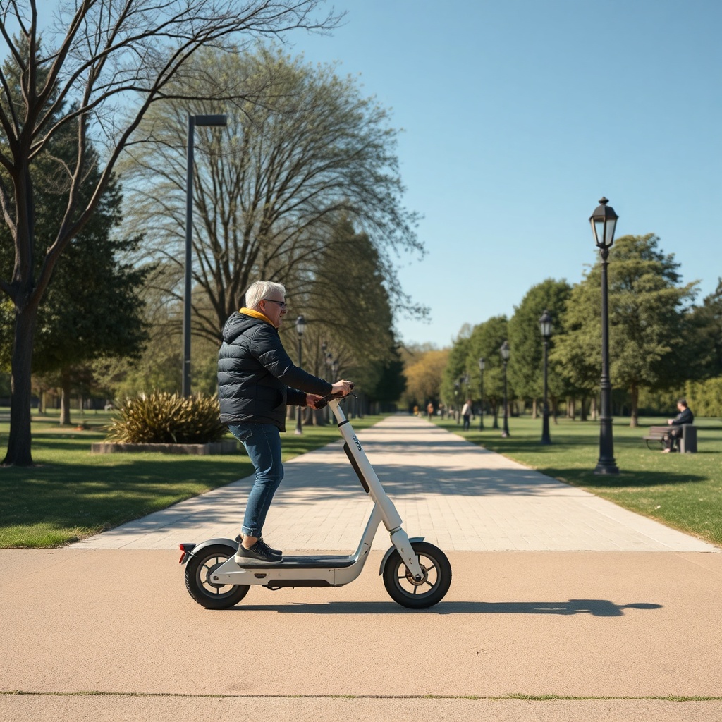 Nutzer im Park mit Raz Design Jet 4